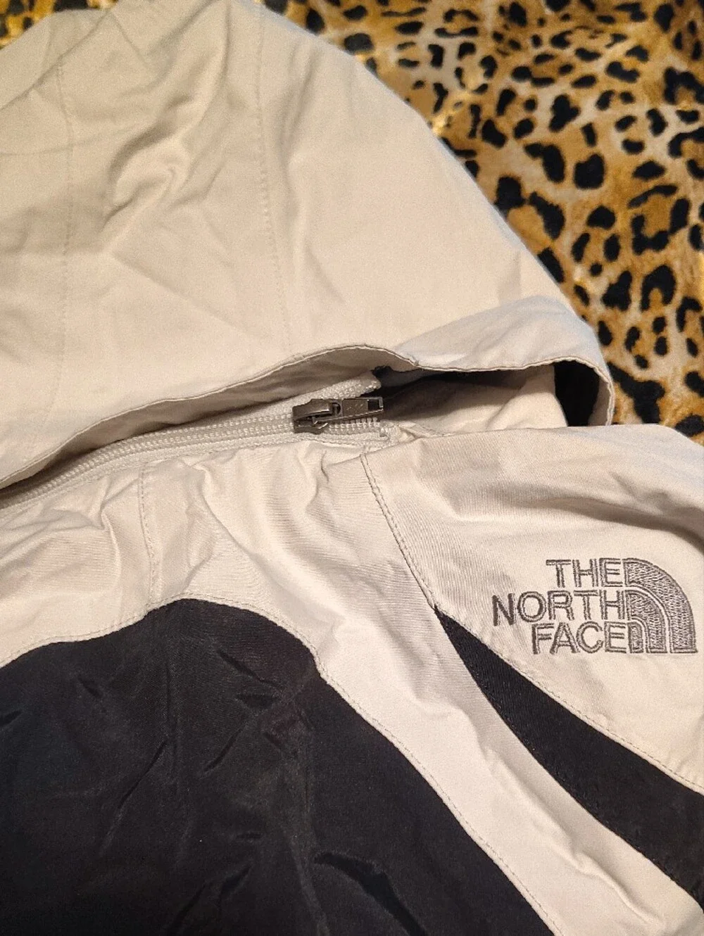 The North Face Two-Tone Black and Light Gray Hooded Jacket